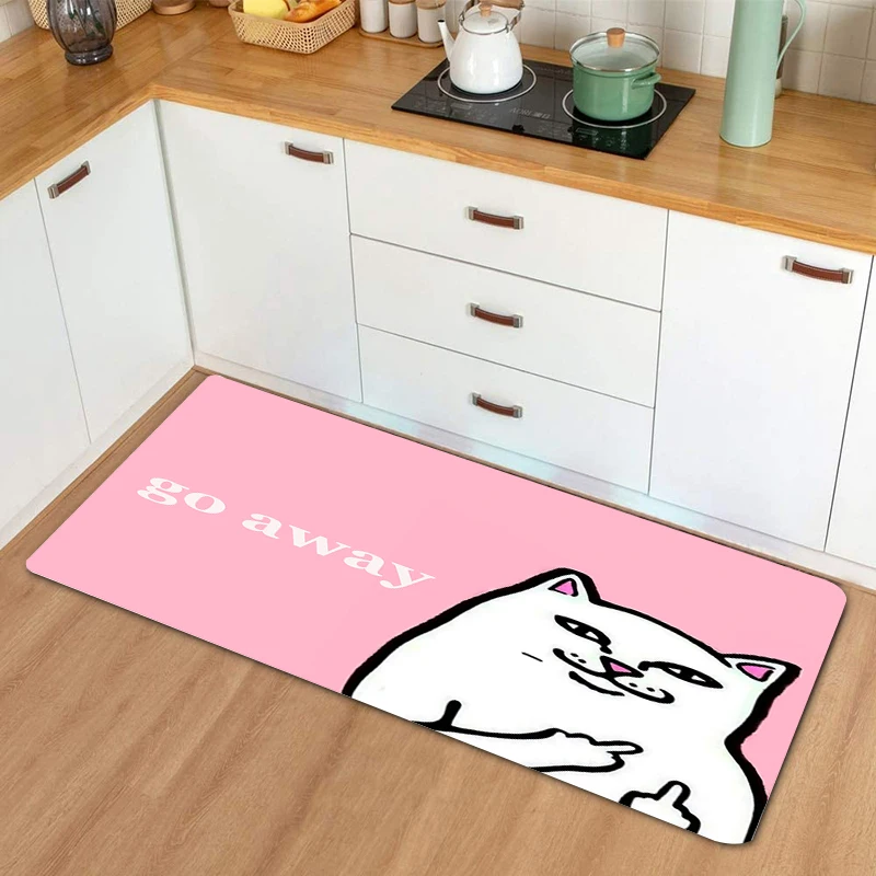 

Entrance Doormat Go Away Non-slip And Washable Kitchen Mat Welcome Home Prayer Rug Bedside Doormats Hallway Decoration Door Room