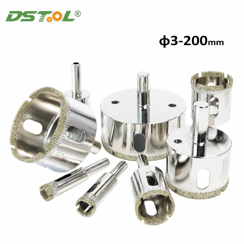 

Diamond Coated Drill Bit Tile Marble Glass Ceramic Hole Saw Drilling Bits For Power Tools Round Handle Durable Diameter 3-200mm