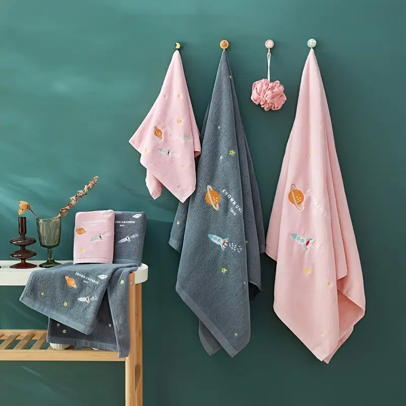 

Cotton Thickened Towel With 1pc Bath Towel