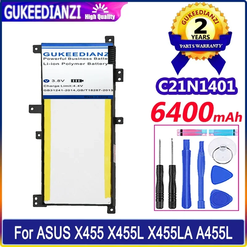 GUKEEDIANZI аккумулятор C21N1401 6400 мАч для ASUS X455 X455L X455LA A455L A455LD A455LN F455L X454W X455LD X455DG