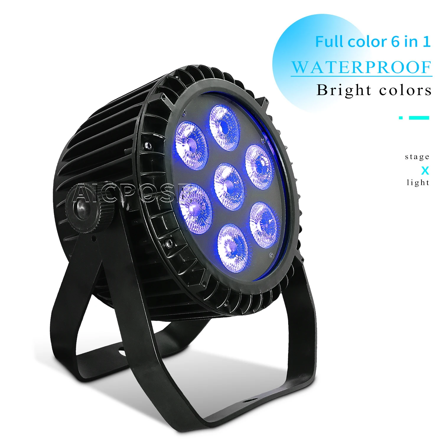 

7x12W RGBW/7x18W RGBWA+UV 6 in 1 LED Par Light Outdoor Waterproof Stage Light DMX Control DJ Disco Equipment Stage Lighting