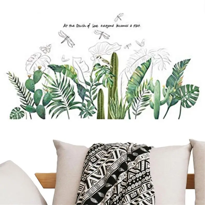 

AUGKUN Art Leaf Wall Sticker Applique Palm Tree Wall Decoration Room Living Room Office Bathroom Kitchen Bedroom Home Decor