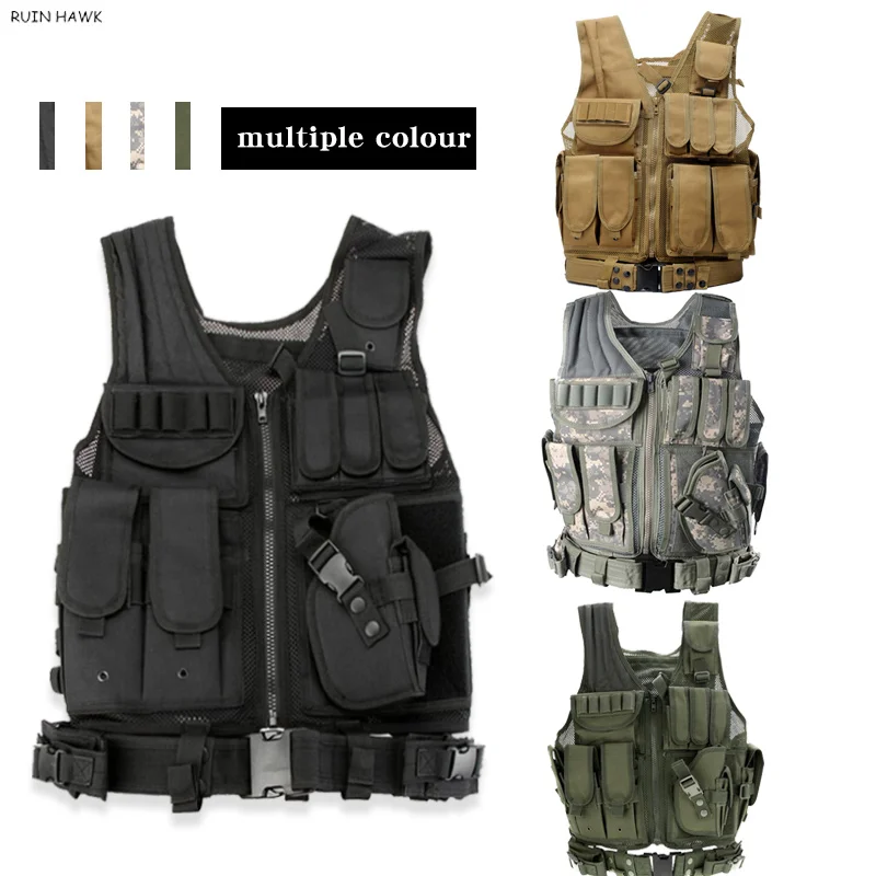 

Adjustable Army Tactical Training Combat Vest Outdoor Hunting Airsoft Molle Vest Military Paintball Wargame Protective Waistcoat