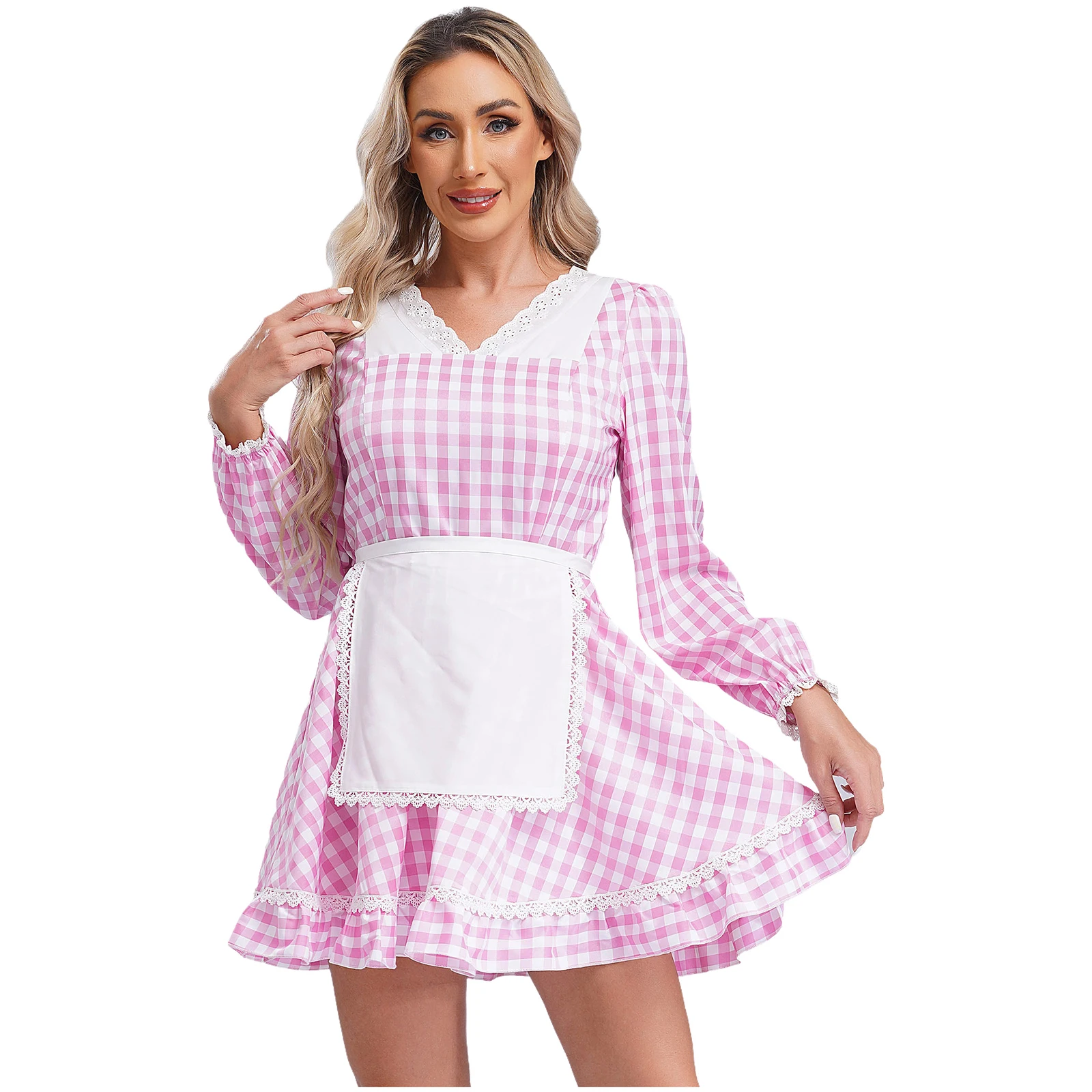 Женский костюм куклы Марго Робби платье для косплея кружевное в клетку бальных