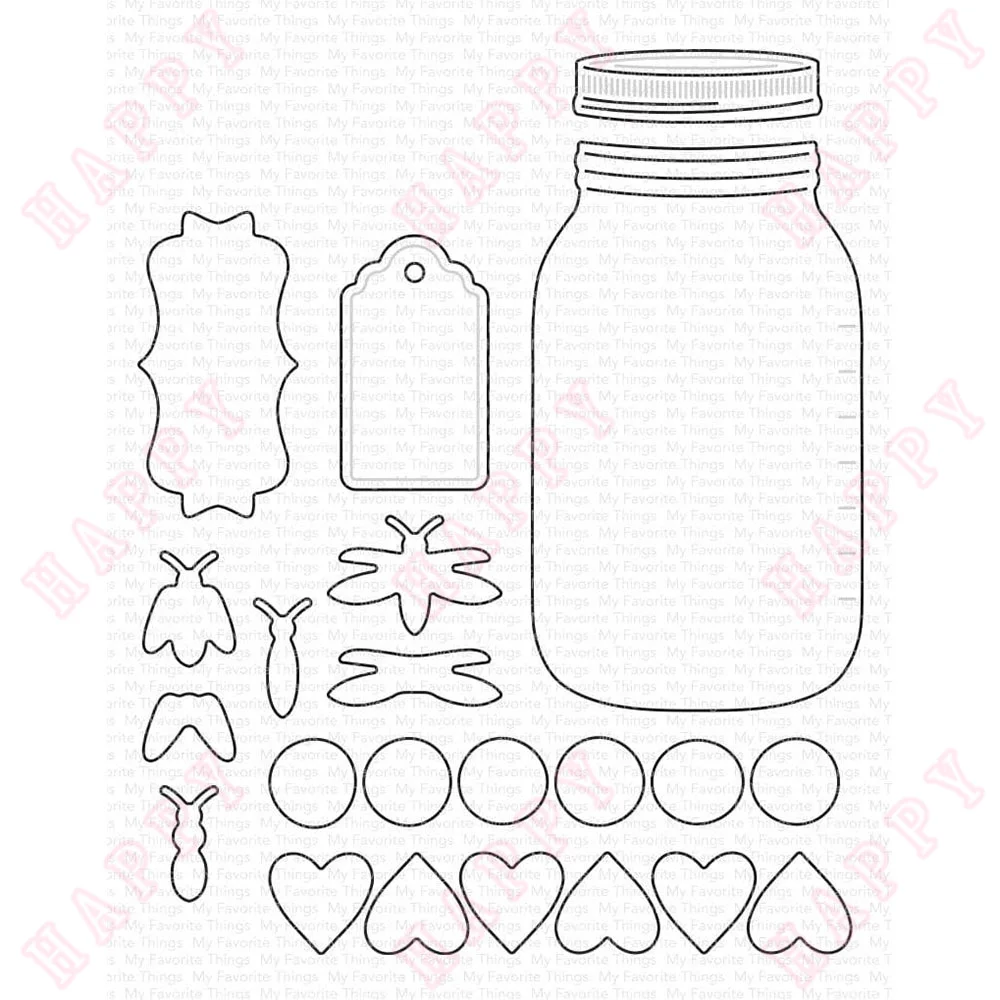 

New Metal Cutting Dies Mason Jar Namics Decoration For DIY Scrapbook Diary Album Paper Template Greet Card Embossing Handcraft