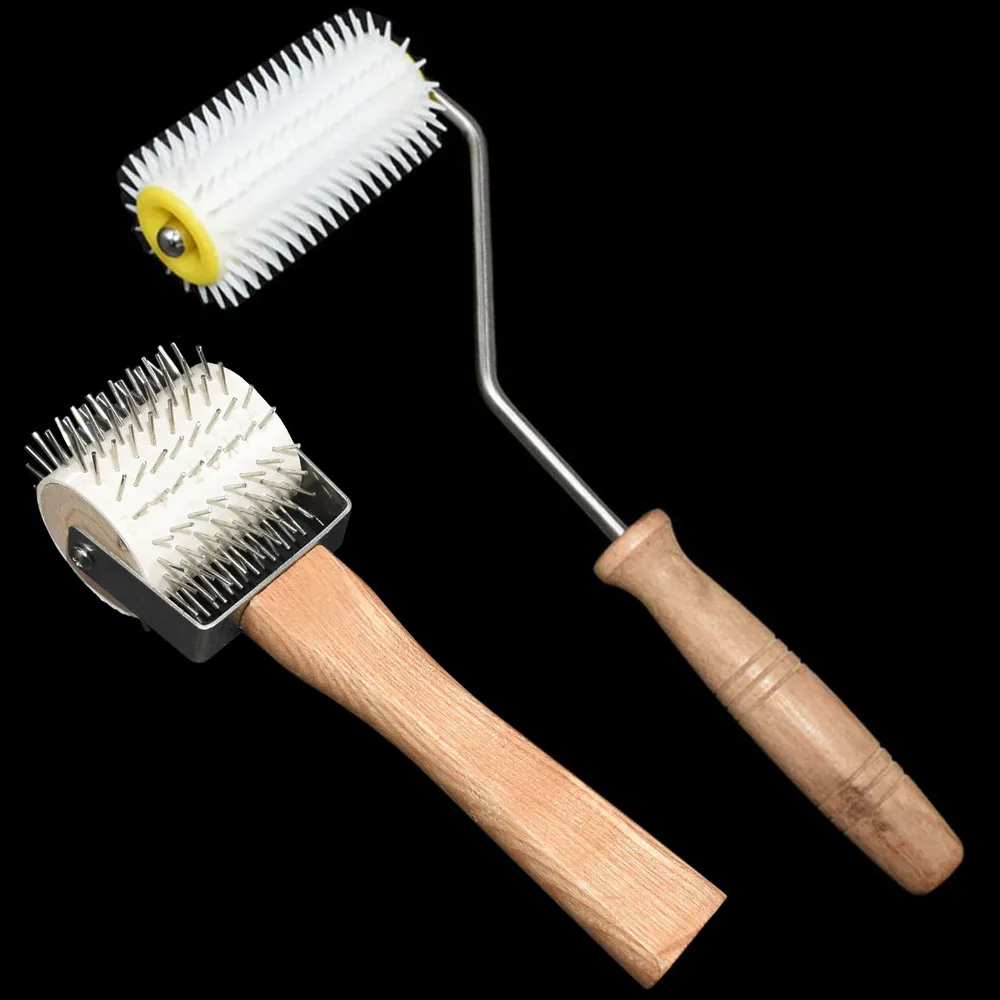 

Bee Honey Extracting Uncapping Needle Roller Type Propolis Extractor Wooden Handle Bee Honey Comb Beekeeping Uncapping Tools