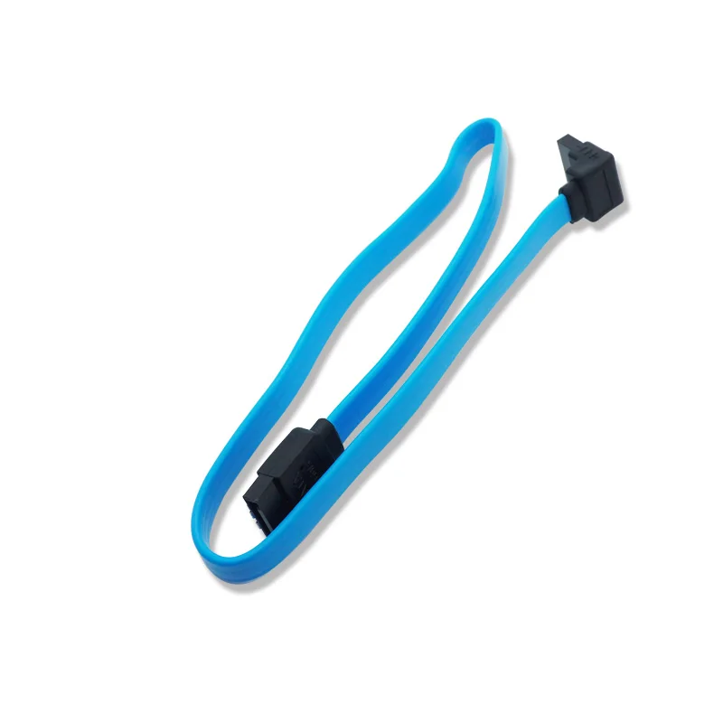 

Кабель SATA 3, кабель SATA III для жестких дисков, кабель для жестких дисков SSD, синий, 40 см, угол 90 градусов