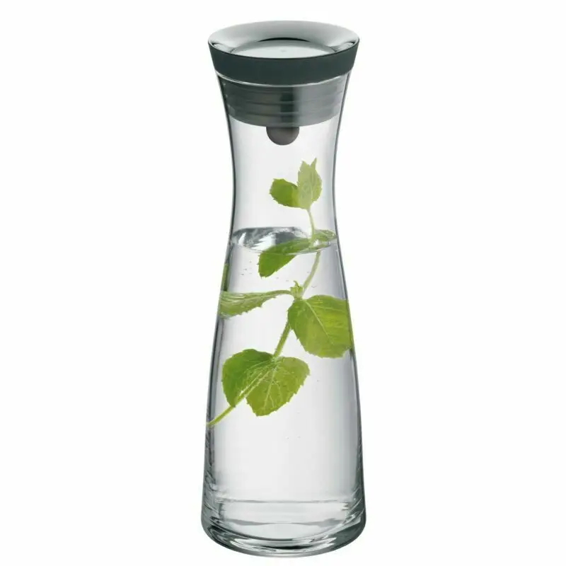 

Water Carafe 1.8L High Borosilicate Glass Bottle Basic Tilting Lid Closure Jug