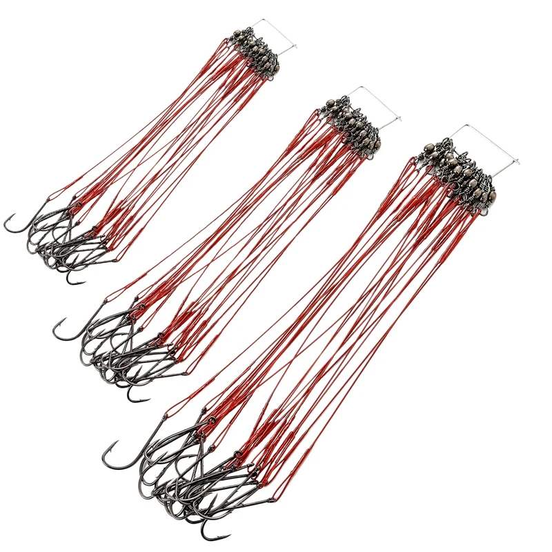 

60Pcs Fishing Leaders Wire Tooth Proof With Swivels Snap Kits Connect Tackle Lures For Fishing Rigs Saltwater Freshwater