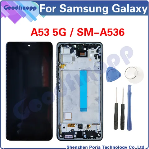 ЖК-дисплей с сенсорным экраном и дигитайзером в сборе для Samsung Galaxy A53 5G A536 A536B A536U A5360 A536E A536V A536W A536N