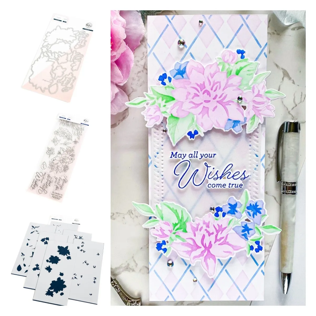 

Metal Cutting Dies Stamp Stencil Artistic Dahlia Decoration For DIY Scrapbook Diary Album Paper Template Card Embossing Handmade