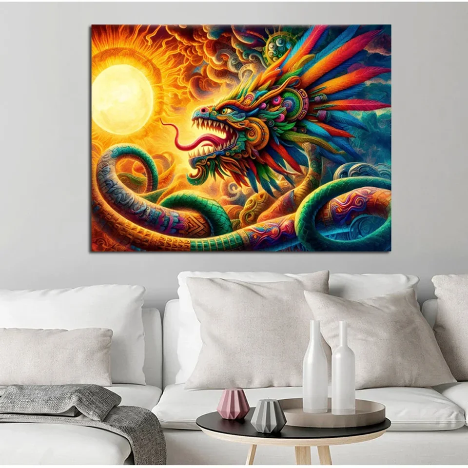 Алмазная живопись Дракон D с изображением старых богов Набор для вышивки