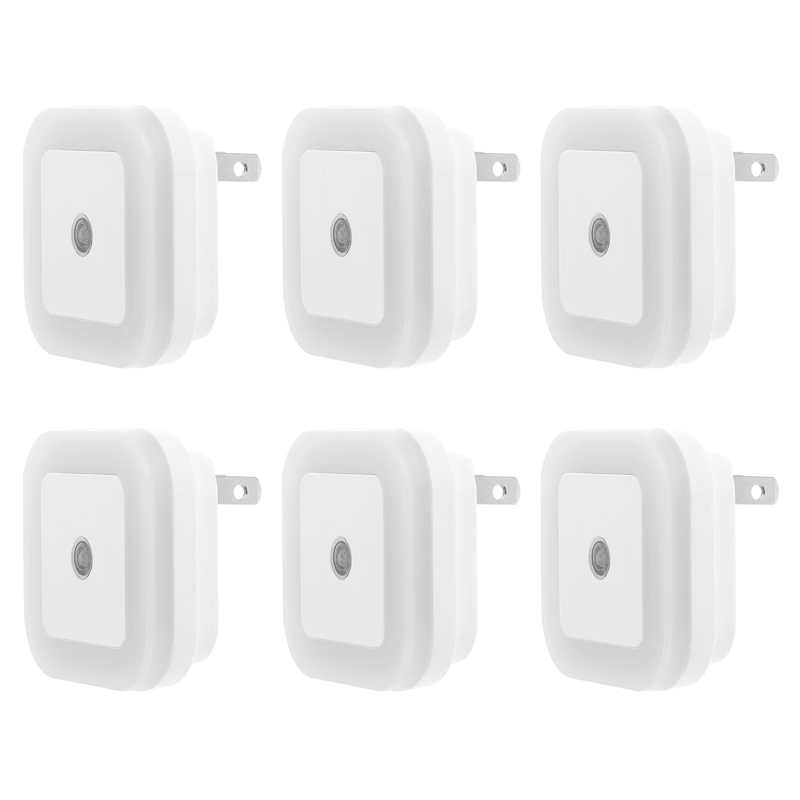 

6pcs Night Light Plug In Light Light Sensor Bathroom Corridor Lamp US Plug