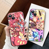 pokemon pikachu phone cases for iphone 11 12 pro max 6 6s 7 8 plus x xs xr 12 13 mini se 2020 phone case liquid silicon back