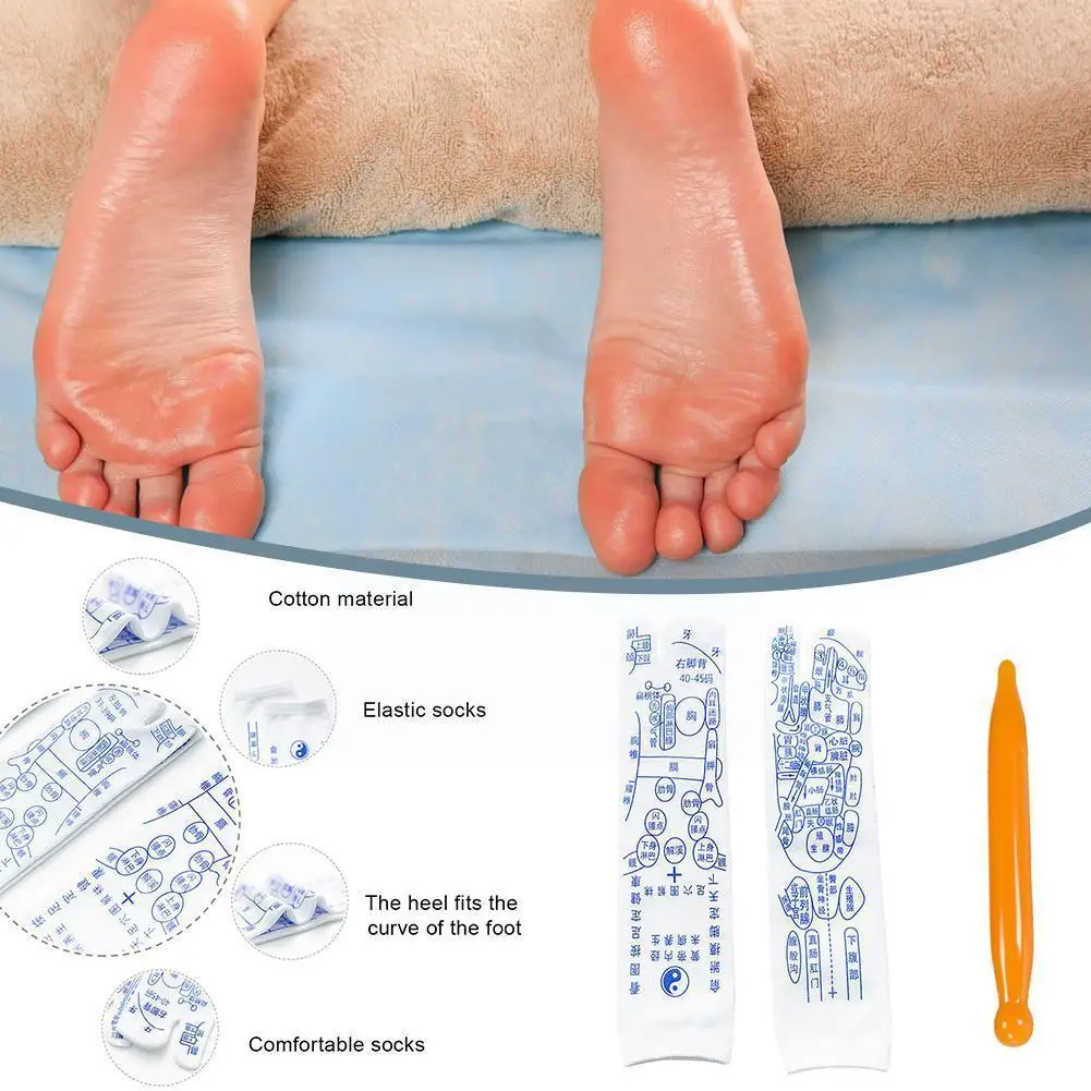 

Acupressure Reflexology Socks Massage Relieve Tired Feet With Physiotherapy Stick Massage Socks Massage N6c6