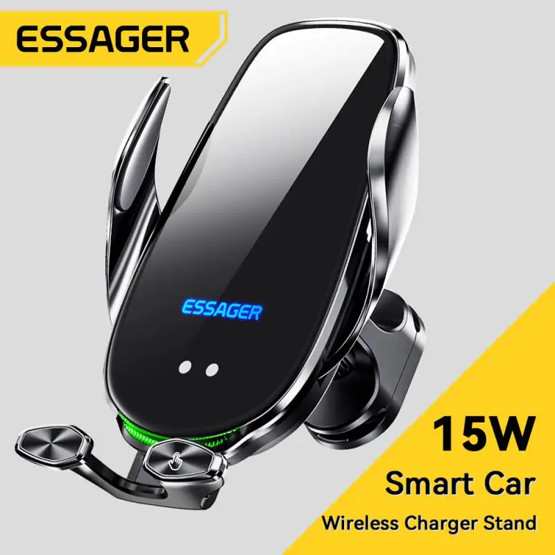 

Type-c Car Wireless Charger Mobile Phone Bracket Fast Charging Automatic Clamping Portable Phone Holder Charging Station 15w