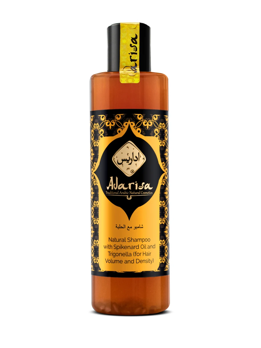 Шампунь для объема и плотности волос с маслом нарда и семенами пажитника 250 мл, без сульфатов, профессиональный уход для женщин с эффектом ботокса для жирных волос.