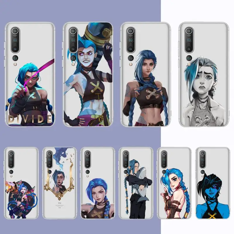 

Anime Arcane Jinx Phone Case for Samsung S20 S10 lite S21 plus for Redmi Note8 9pro for Huawei P20 Clear Case