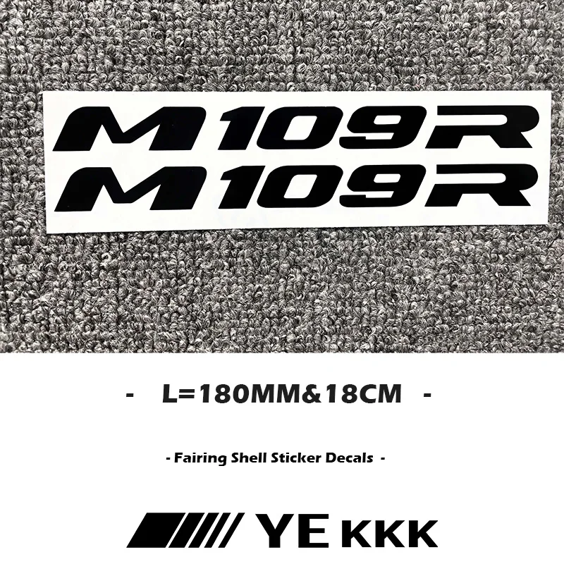 2X 180MM Motorcycle Fairing Shell Hub Head Shell Fuel Tank Sticker Decal White Black For Boulevard M109R M 109R