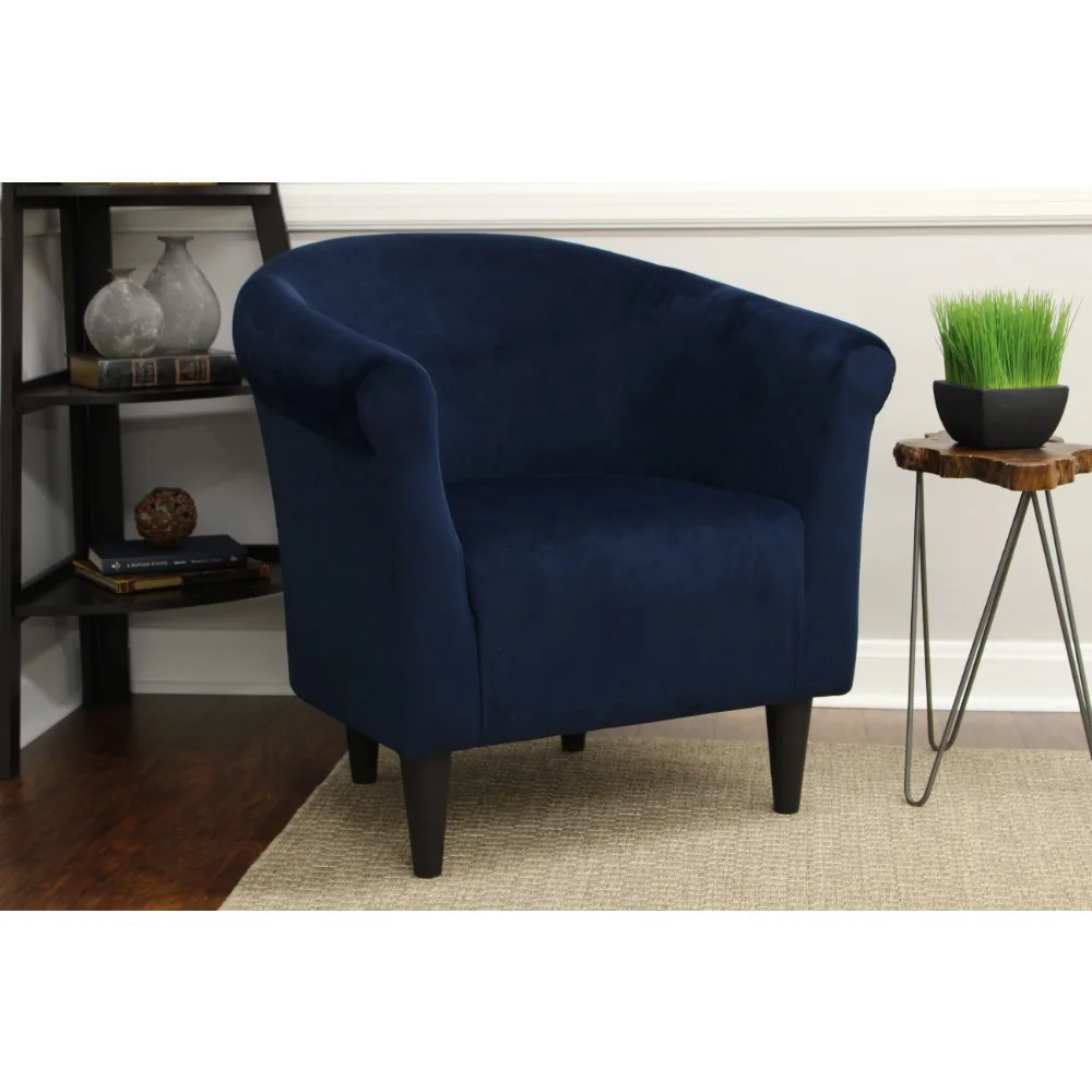 

Microfiber Bucket Accent Chair Living Room Chairs, Navy Blue