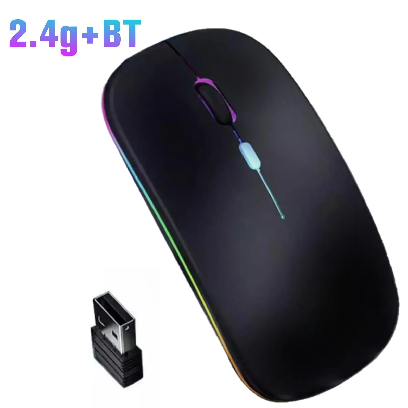 

Беспроводная Bluetooth-мышь с USB-подзарядкой, 2,4 ГГц, 1600DPI