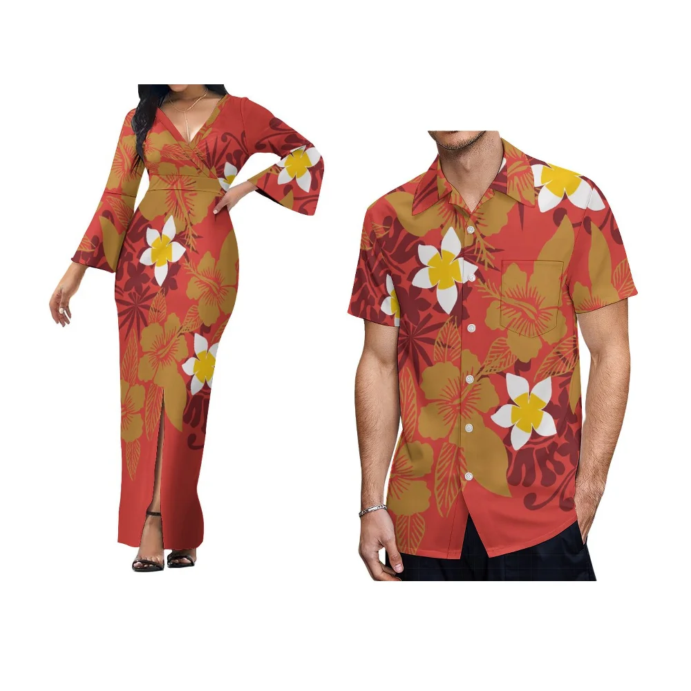 Полинезийское платье для пары банкетное на заказ официальная рубашка гавайский