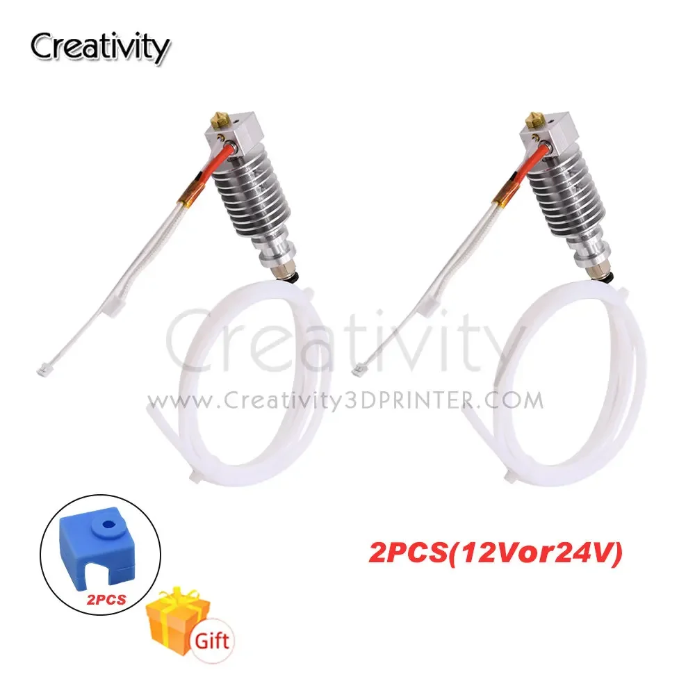 3d-принтер V5 Hotend Kit Extruder 0 4 мм V6 Сопло 12 В 24 Нагреватель Bowden J-head для 3d-принтера Mega Chiron