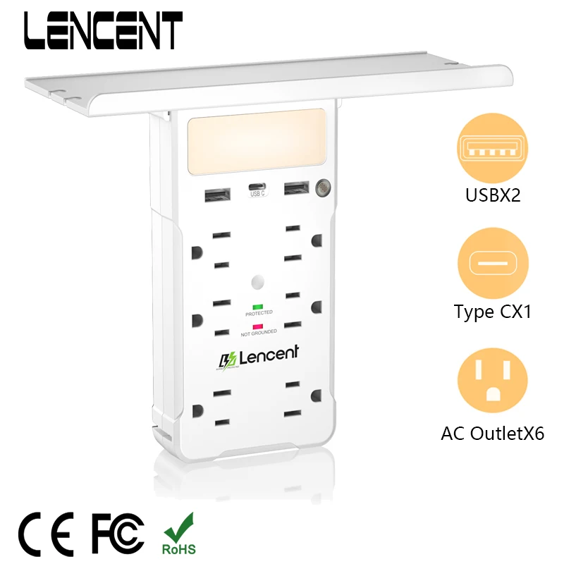 

Зарядное устройство сетевое с 6 зубцами и 3 USB-портами