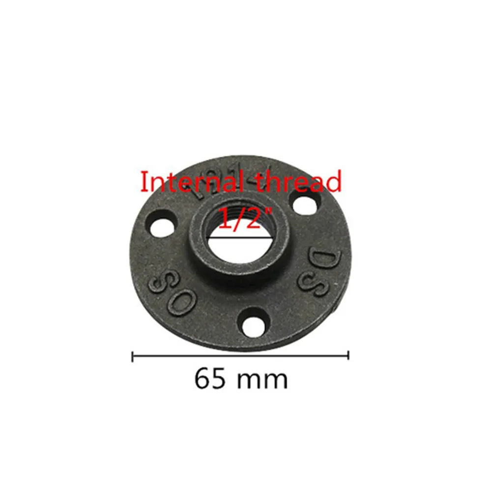 

Flange Base Decorative Flange Fixed Base 1/2 Inch 1inch 3/4 Inch Axial Type Iron Retro Wall Mount Furniture Accessories