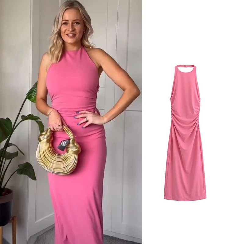 Женские летние платья 2024 новая мода облегающее платье-футляр без бретелек с