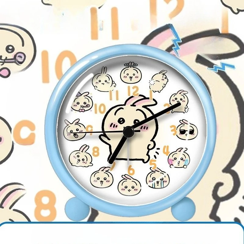 Фото Аниме-будильник Kawaii Chiikawa: бесшумный, светящийся, с точным временем, универсальный, с зарядкой, супер-звонок, для путешествий №3