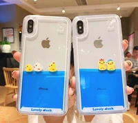 cute cartoon dynamic liquid phone cases for iphone 12 11 pro max case hard shell soft edge cover for iphone 11 13pro case fundas