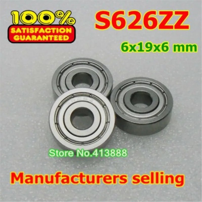 NBZH bearing(1pcs) SUS440C Environmental Corrosion Resistant Stainless Steel Deep Groove Ball Bearings S626ZZ 6*19*6 Mm |