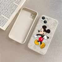 phone case 11 mickey minnie cartoon white for iphone 13 12 11 pro max 7 8 plus xr xr xs max 6 6s se cover luxury funda comic