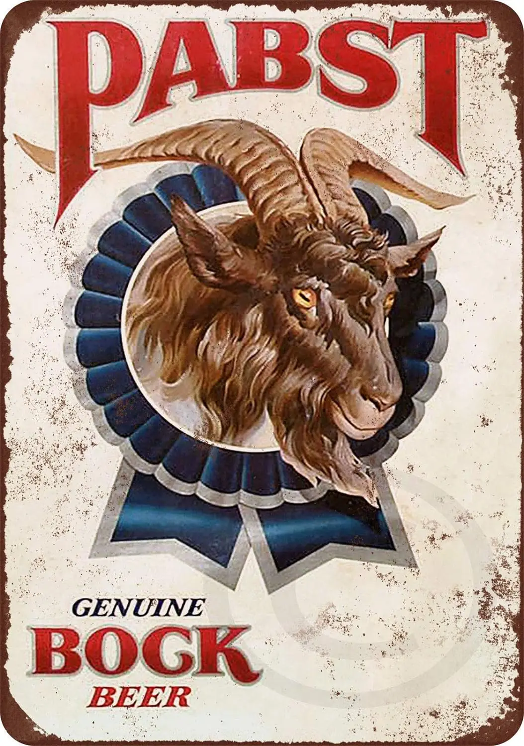 

Pabst Bock Настенный декор, ретро металлический жестяной знак 8x12 дюймов