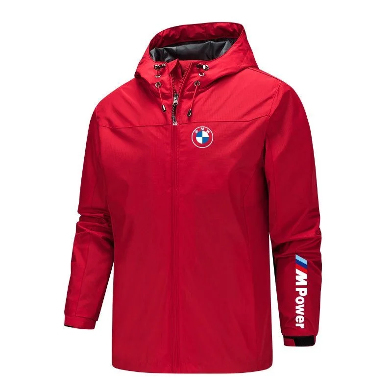 Мужская куртка BMW весенне-осеннее ветрозащитное пальто на молнии однотонная
