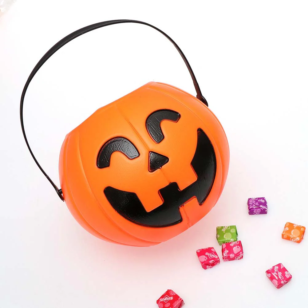 

Pumpkin Bucketcandy Treat Trick Or Bucketsholder Pailmini Basket Lantern Kidsbulk Portable Bowlbags Girls Party Handles Pumpkins