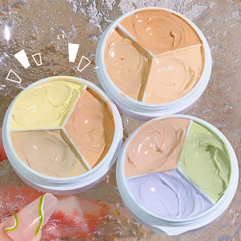 Палитра увлажняющих консилеров трех цветов водостойкая стойкая основа для