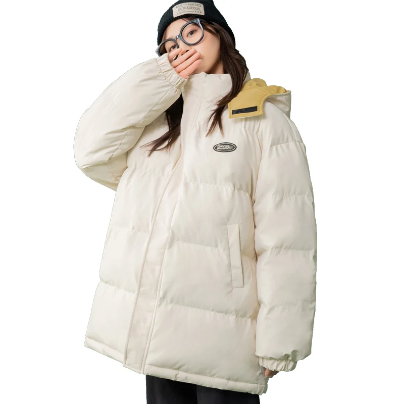 2022 Winter Women Parkas Jackets Casual Thick Warm Hooded Pattern Coat Female Winter Outwear Sports Jacket parkas