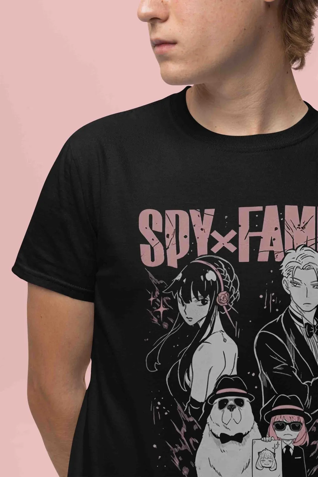 Фото Футболка Spy x Family, футболка Ани, футболка Лоида Форджера, футболка Йор, топ Бонда Сильвии в стиле аниме. №2