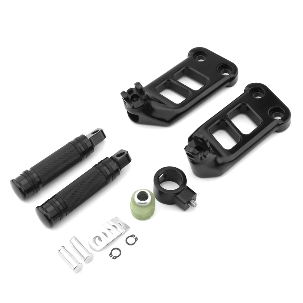 Комплект кронштейна подножки пассажира для Harley-Davidson V-Rod VRSCAW 2007 2008 алюминий черный