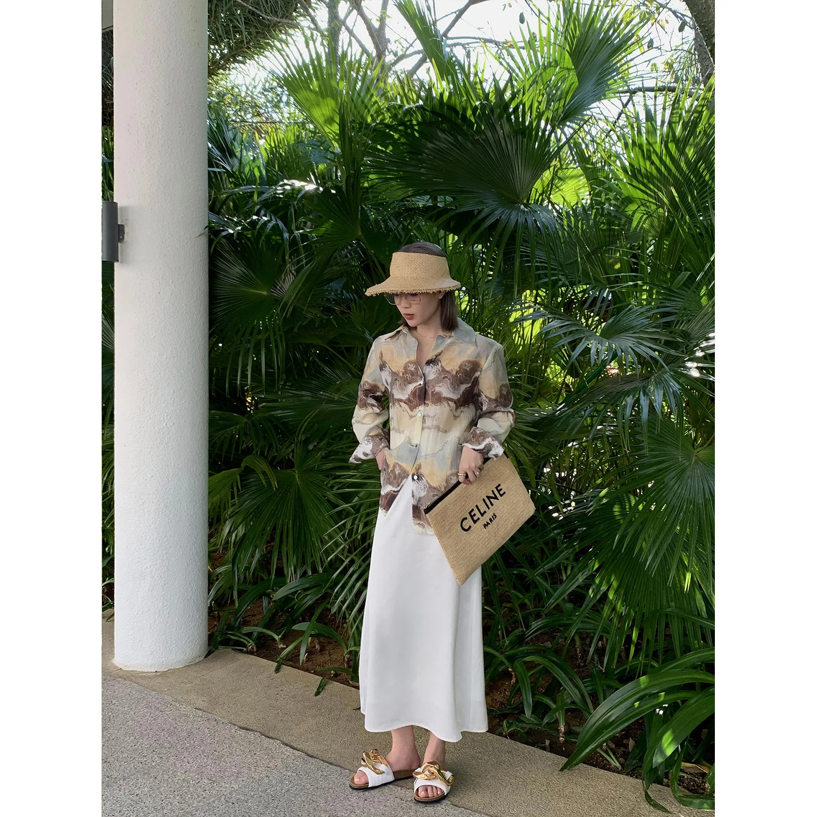 

Skirts Thin Satin New 2022 Spring White Long Temperament Joker Female