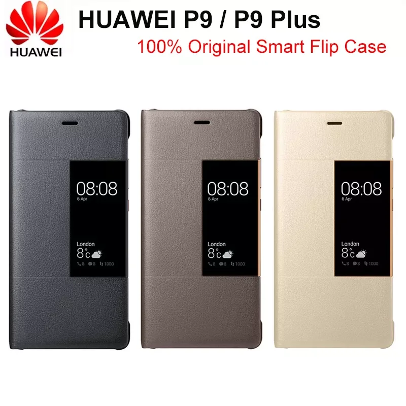 

Original huawei P9 Plus / P9 Flip case View Window Luxury Pu Leather Flip Case For Huawei P9 Cover