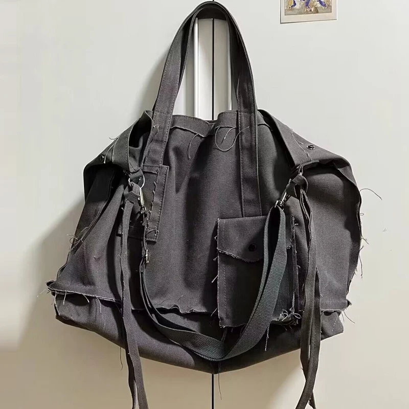 

Moto & Biker Canvas Bags Large Capacity Unisex Luxury Designer Handbag Purse 2023 New In Tooling Style Shoulder Crossbody Bag