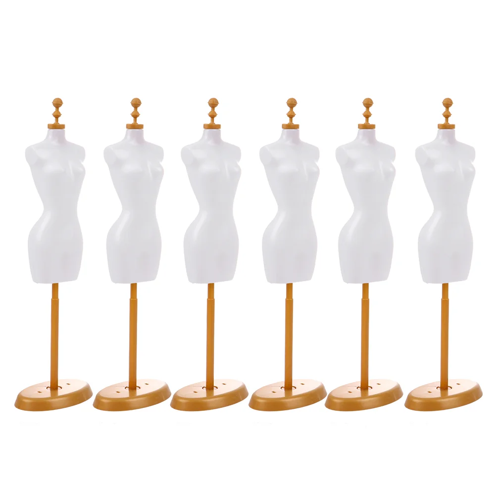 

6 Pcs Model Stand Show Rack Creative Mannequin Jewelry Dress Mini Holder Plastic Clothes Display Home Decor