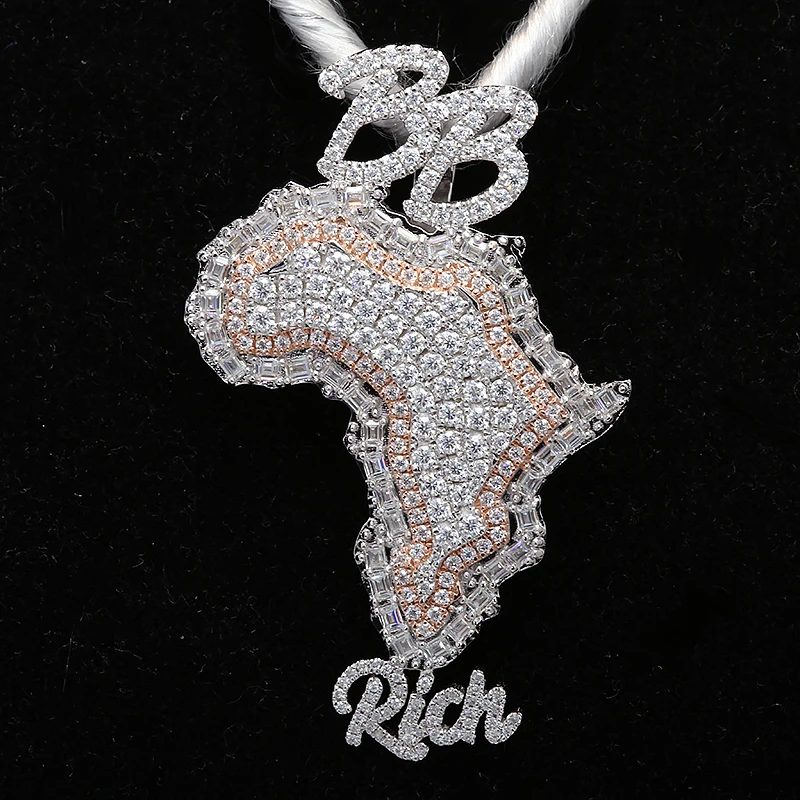 

Real Solid 925 Silver Moissanite Iced Out Hip Hop Pendant for Men Rap Customize Name Letter Pendant for Party Game