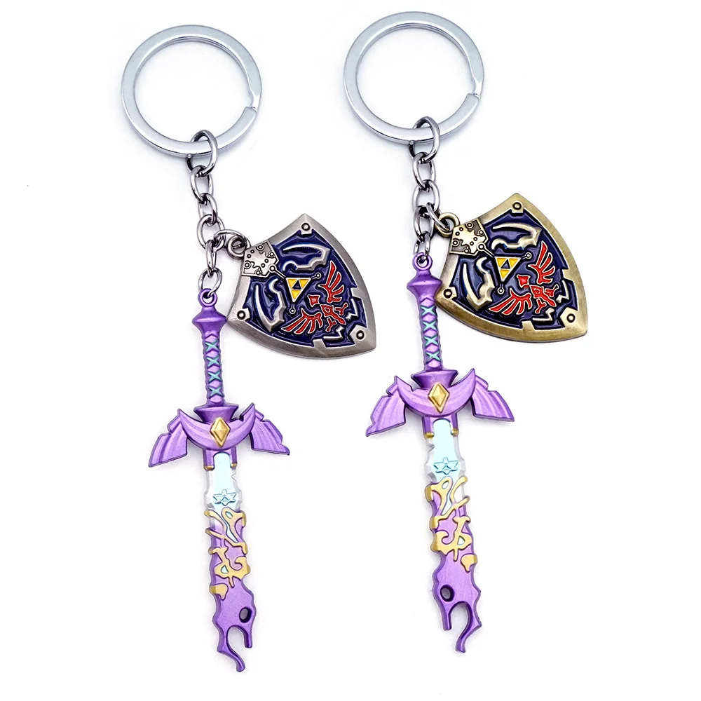 

Zelda Game Link Keychain Tears of the Kingdom History of Master Sword Key Chain for Mens Accessories Key Ring Pendant llaveros