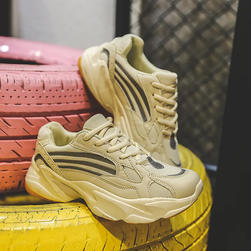 

Men Vintage Platform Sport Shoes Reflective Trainers Women Casual Sneakers 41 42 Male Jogging Shoes Designer Unisex Footwear