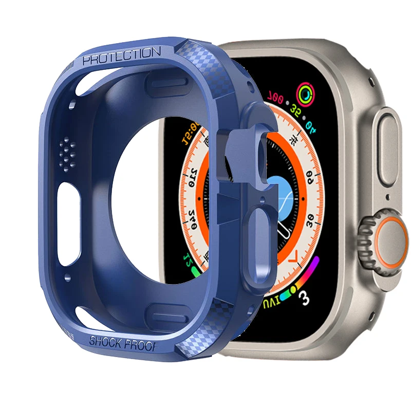 Чехол для apple watch Ultra Band 49 мм Защитный Мягкий Силиконовый ТПУ чехол iWatch Series