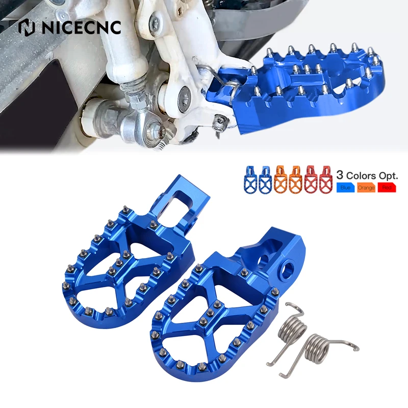 

NICECNC 57mm Wide Foot Pegs Footrest Pedals For Husqvarna 125 250 300 350 400 450 500 501 TE FE 2017-2023 TX FX TC FC 2017-2022